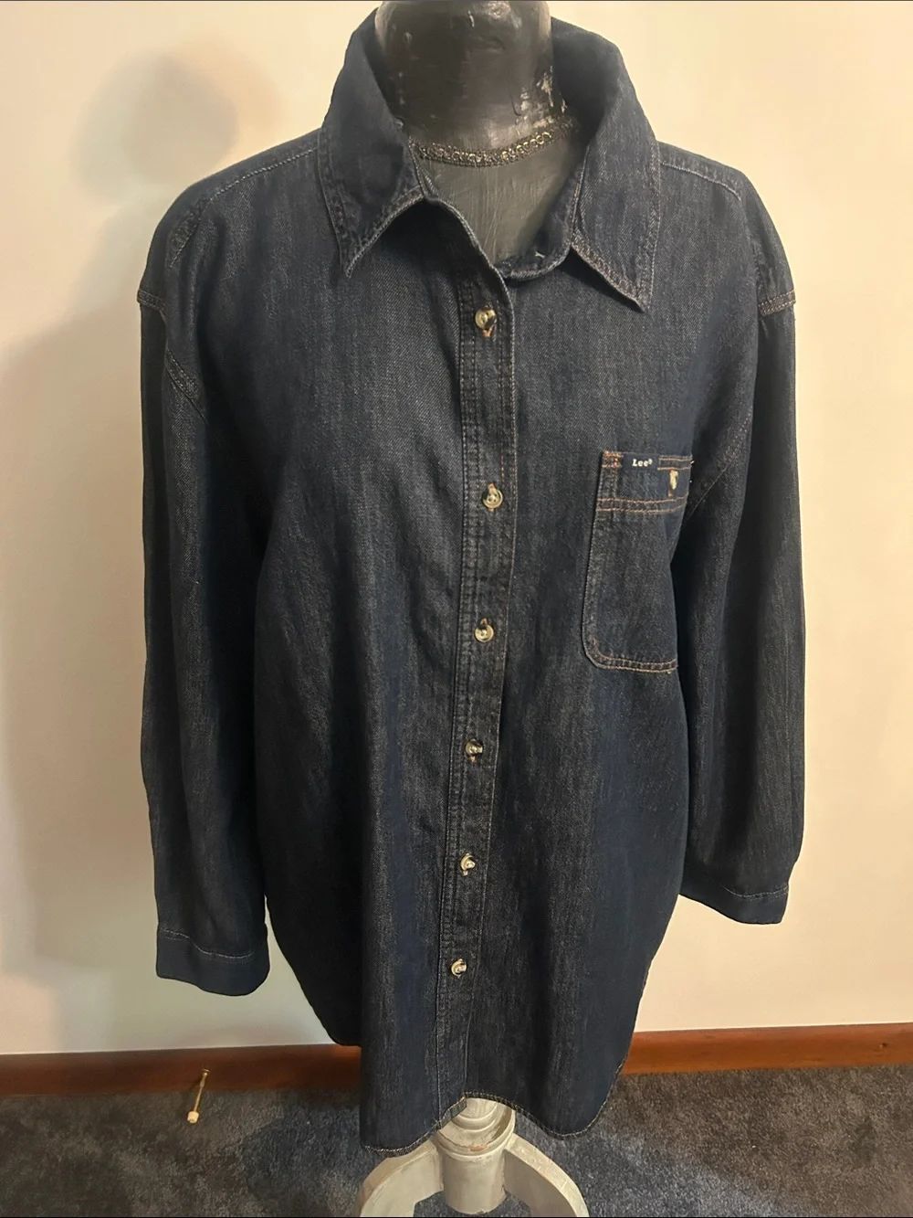 Lee Women's Indigo Denim Button-Front Shirt